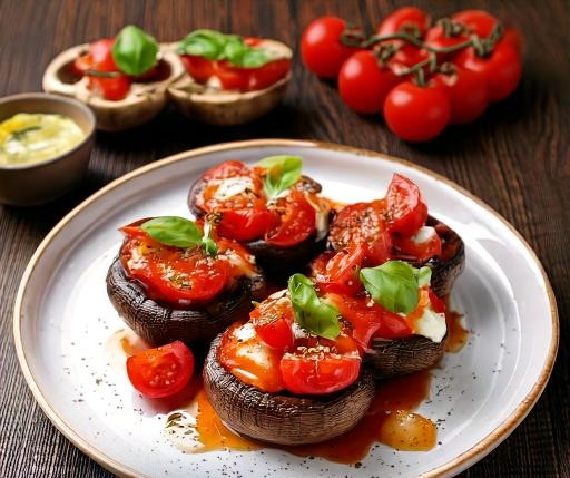 Caprese Stuffed Portobello Mushrooms