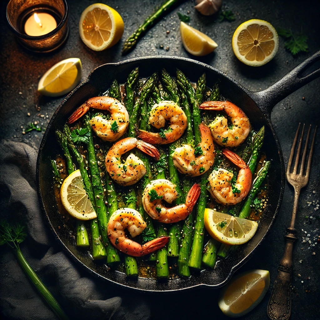 One-Pan Lemon Garlic Shrimp and Asparagus